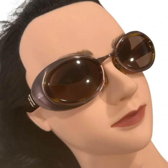 Fendi sunglasses lunette Brielle cat eye brown Italy vintage 90s y2K unisex - Picture 3 of 15